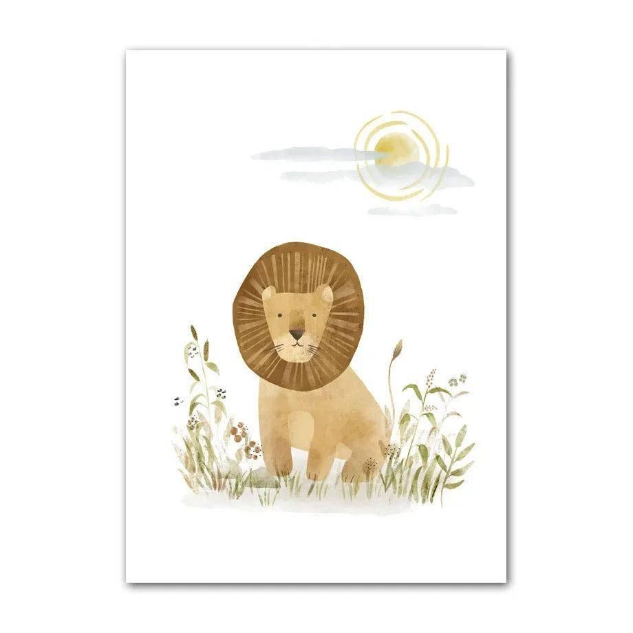 Affiches Safari pastel - Mon alpaga