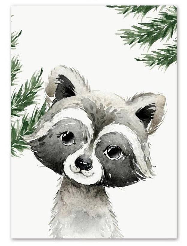 Affiches "Sur les traces des animaux de la forêt" - Mon alpaga