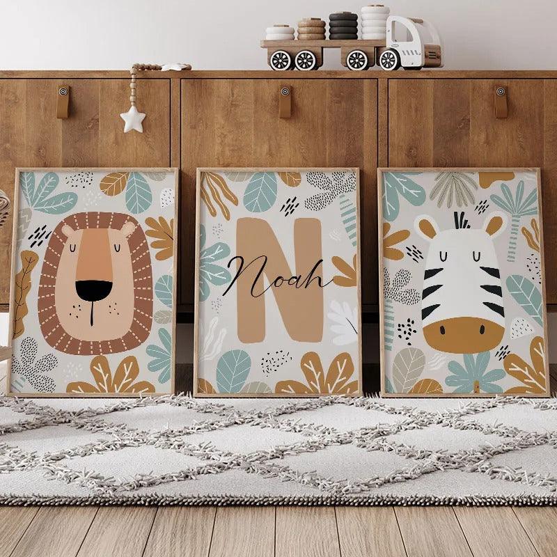 Affiches savane colorée personnalisable