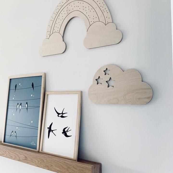 Décoration en bois - L'arc-en-ciel - Petit format - Mon alpaga