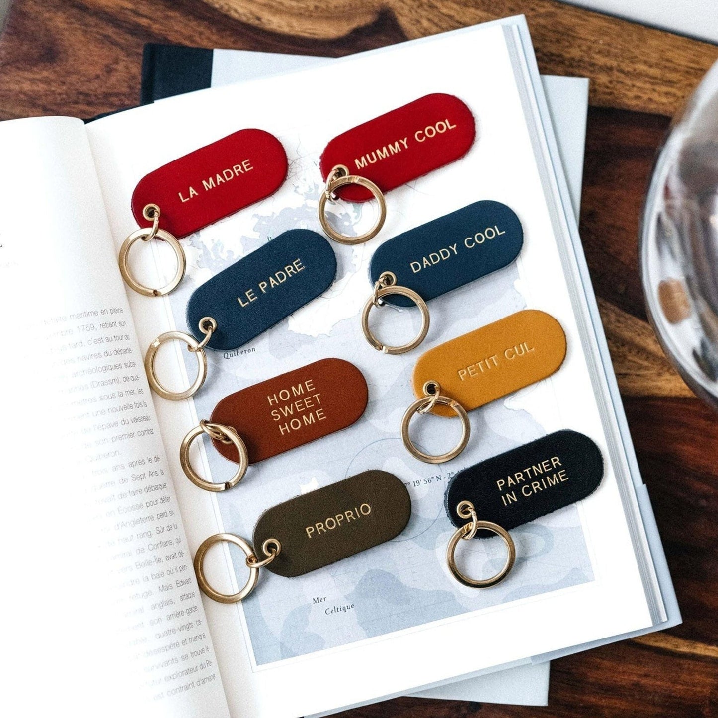 Porte-clé à message en cuir - Partner in crime - Mon alpaga