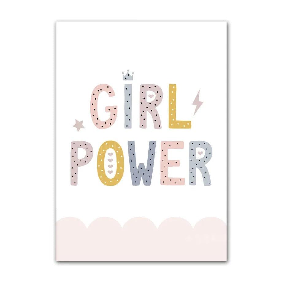 Affiches girl power arc en ciel