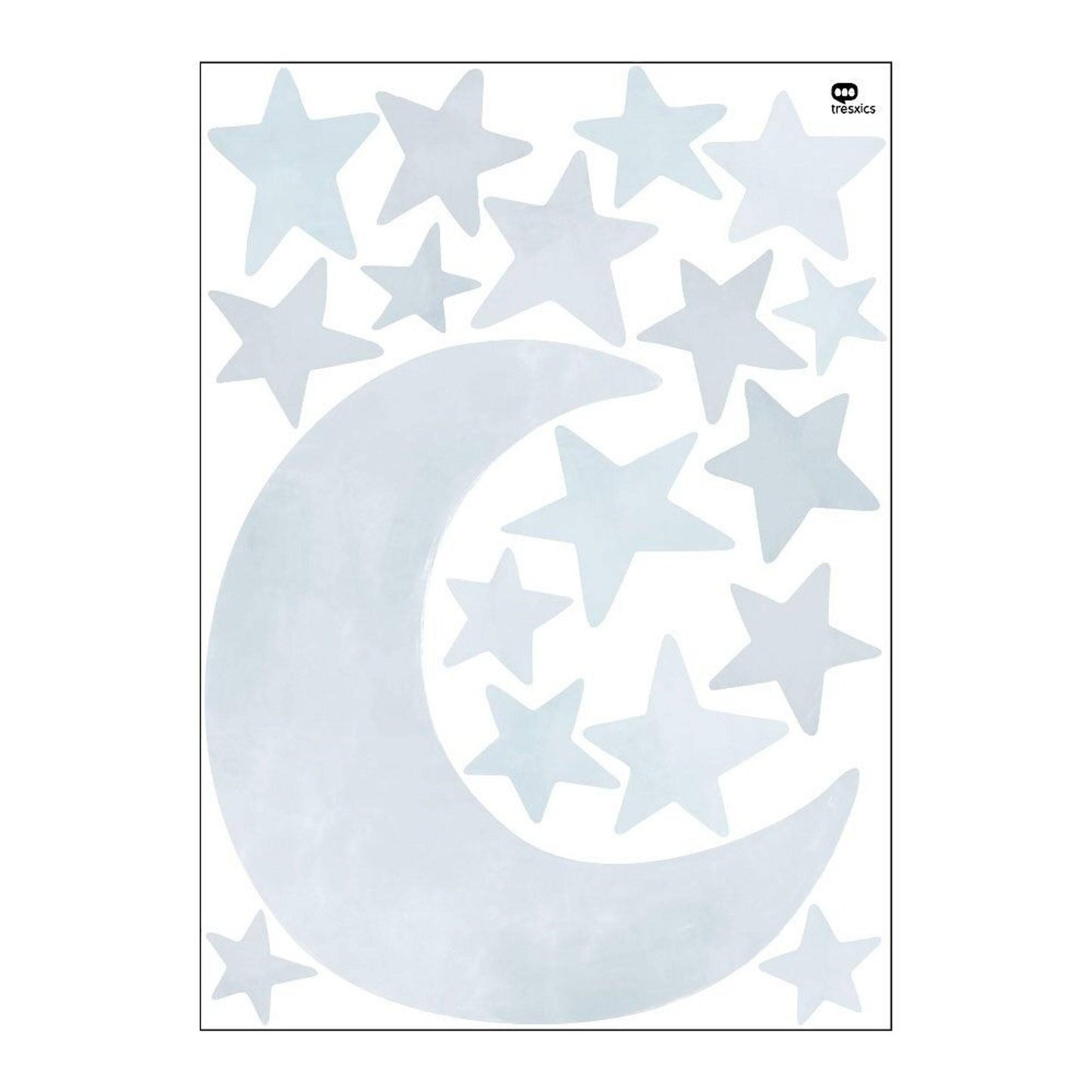 Stickers aquarelle lune et étoiles - Mon alpaga