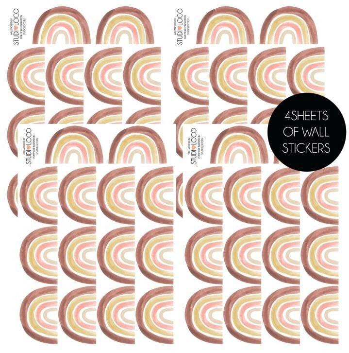 Stickers muraux arc en ciel - Mon alpaga