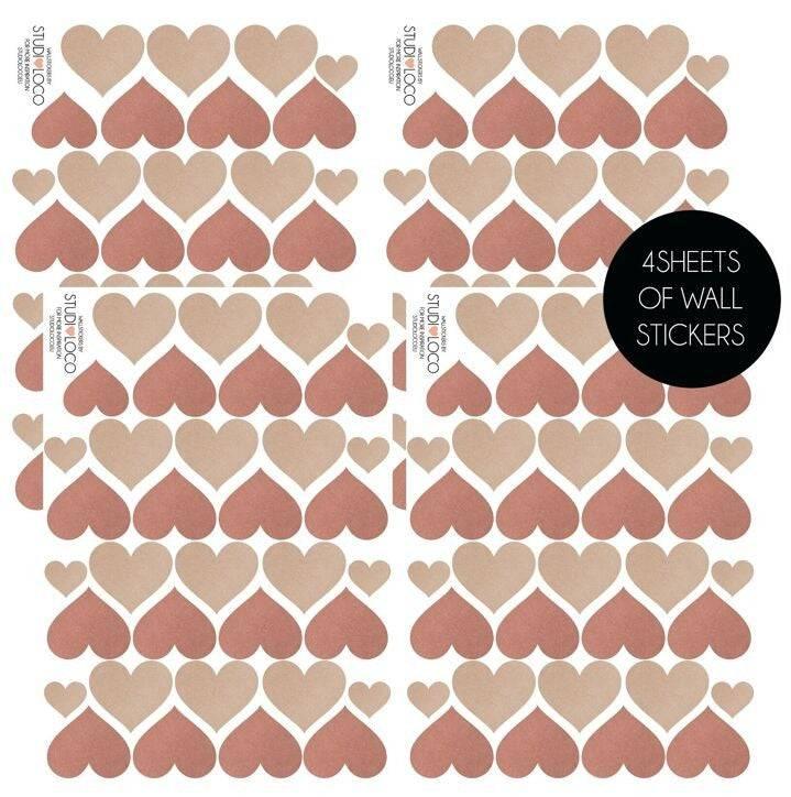 Stickers muraux coeurs - Mon alpaga