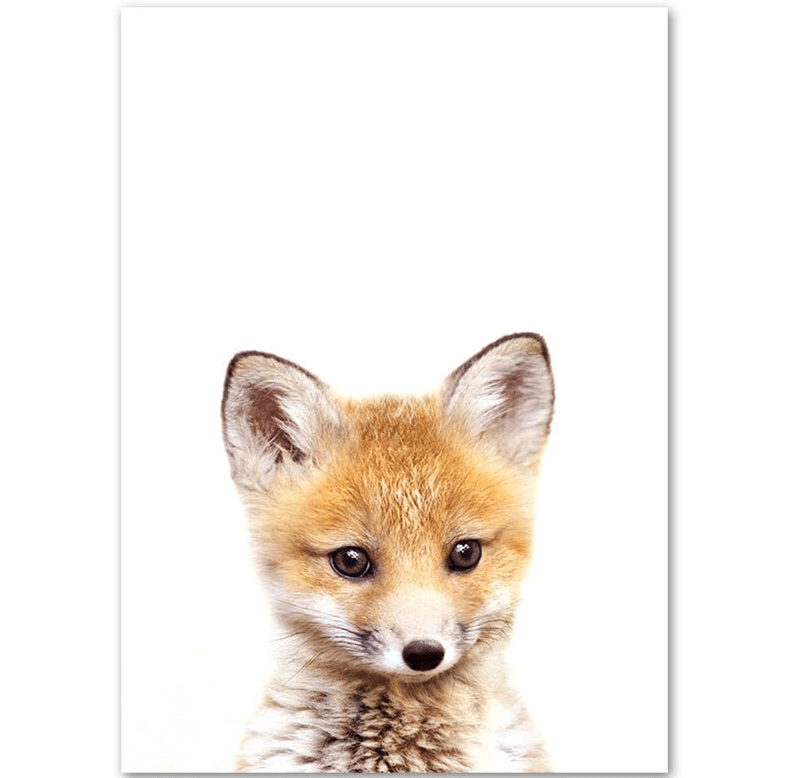 Affiche bébés animaux de la forêt - Mon alpaga