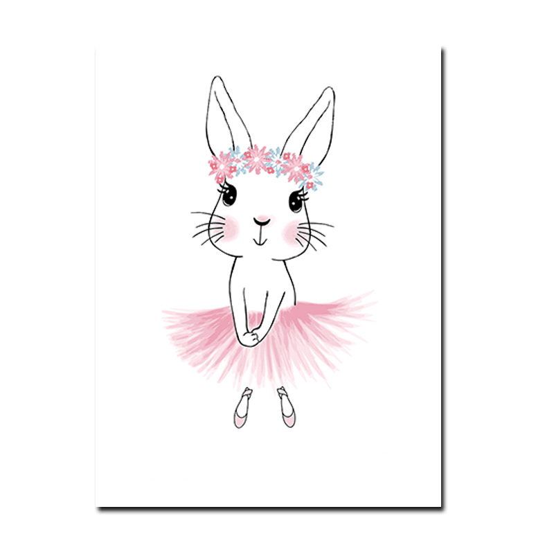 Affiches ballerine et petit lapin - Mon alpaga