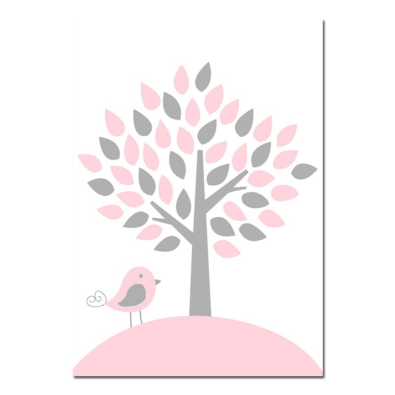 Affiches éléphant, oiseau et girafe - Mon alpaga