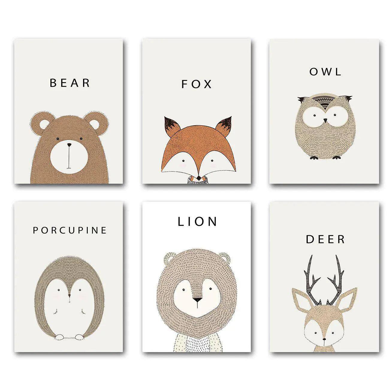 Affiche animaux style épuré - Mon alpaga