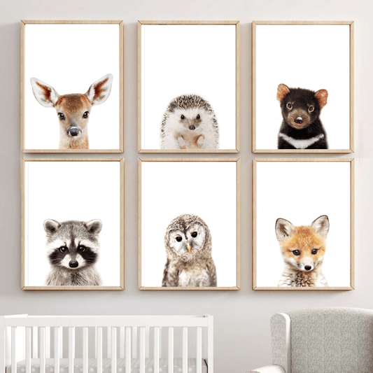 Affiche bébés animaux de la forêt - Mon alpaga