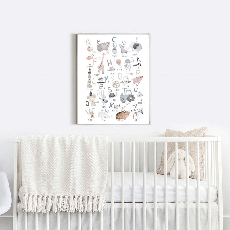 Affiche alphabet anglais - Mon alpaga