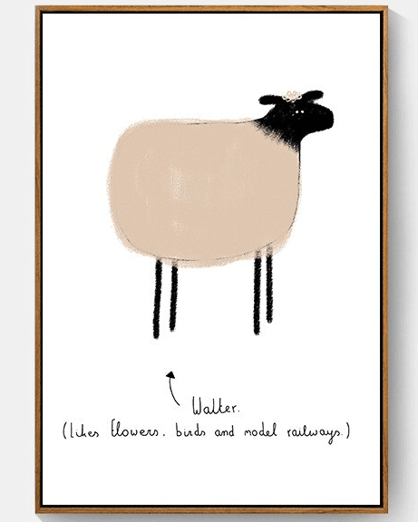Affiche lama, flamant rose, mouton - Mon alpaga