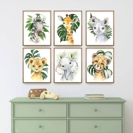 Affiches animaux jungle enfant - Mon alpaga
