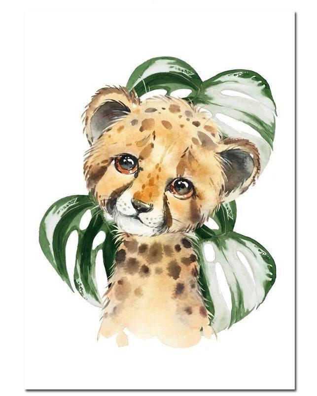 Affiches animaux jungle enfant - Mon alpaga