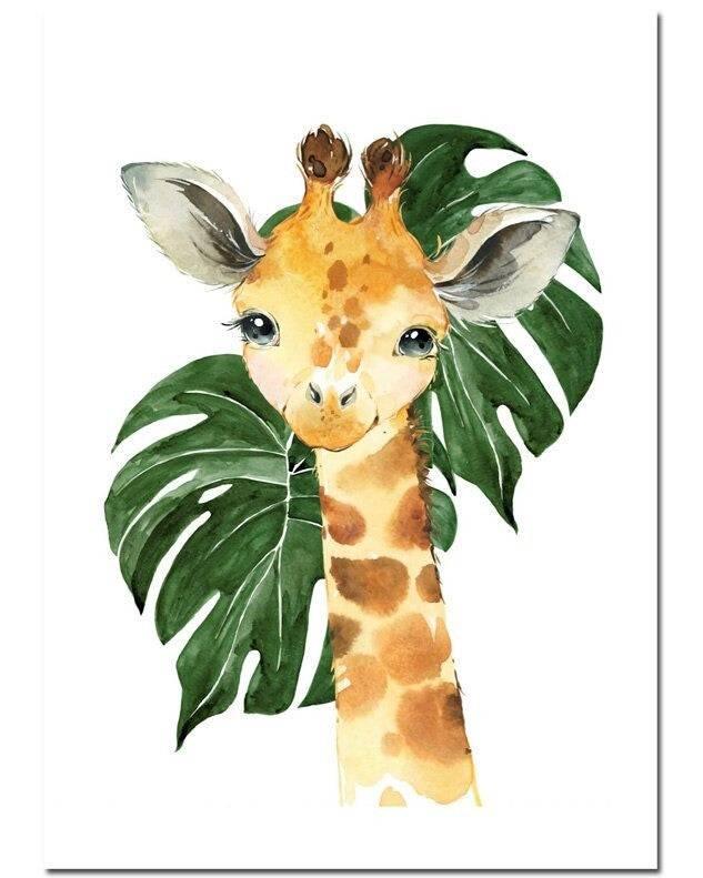 Affiches animaux jungle enfant - Mon alpaga