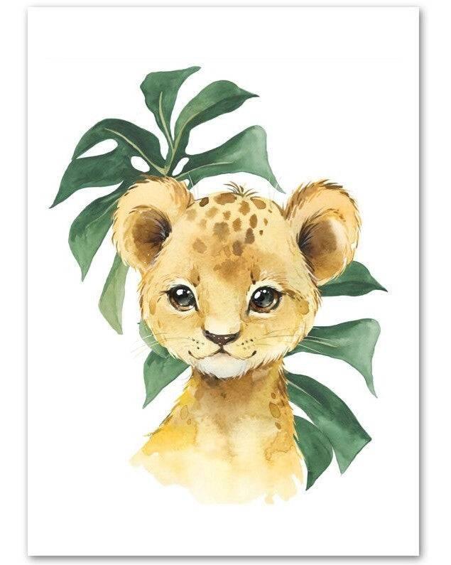 Affiches animaux jungle enfant - Mon alpaga