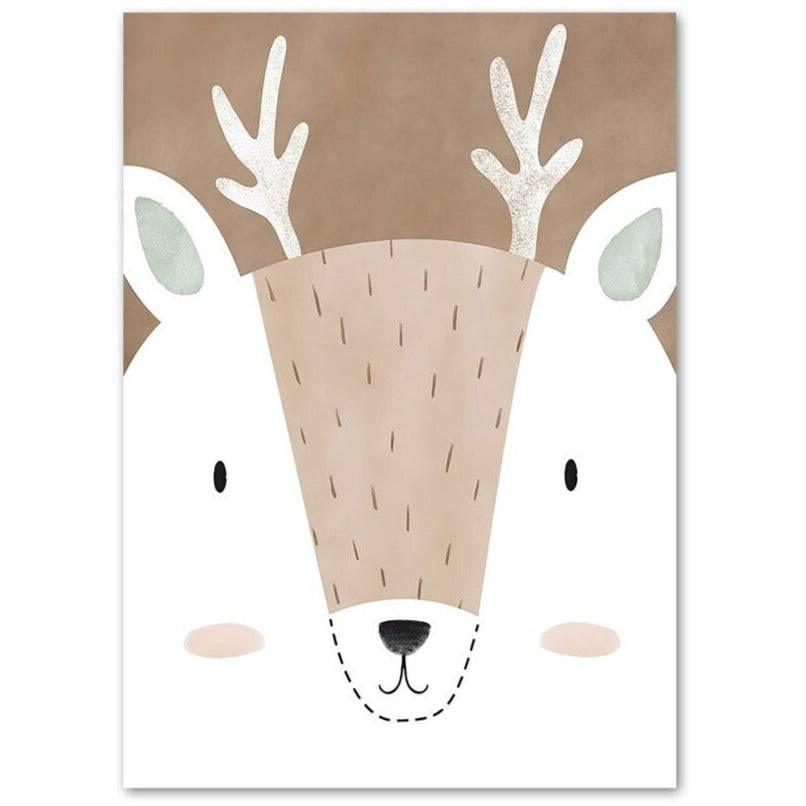 Affiches portraits animaux scandinaves - Mon alpaga
