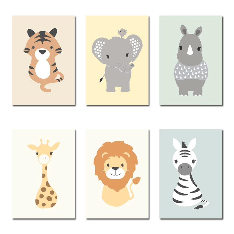 Affiche animaux pastel - Mon alpaga