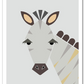 Affiche géométrique animaux de la savane - Mon alpaga