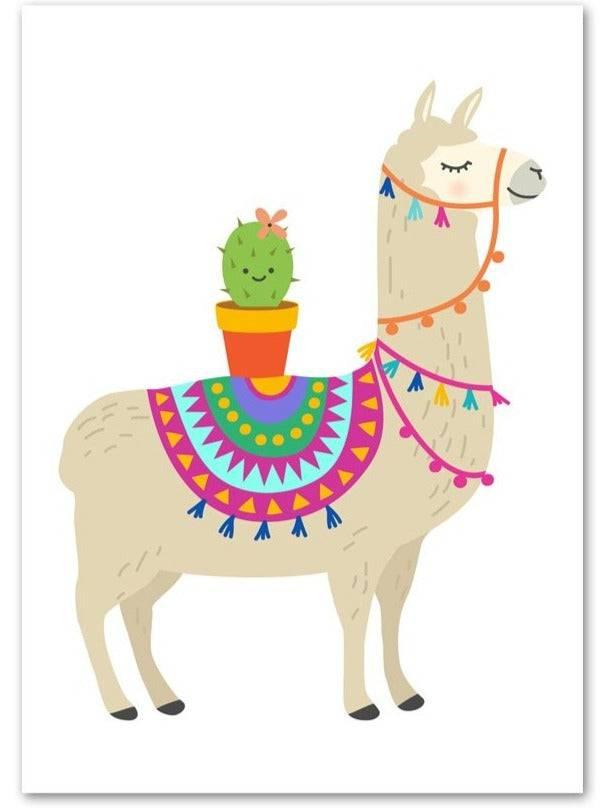 Affiches lamas mexicains - Mon alpaga