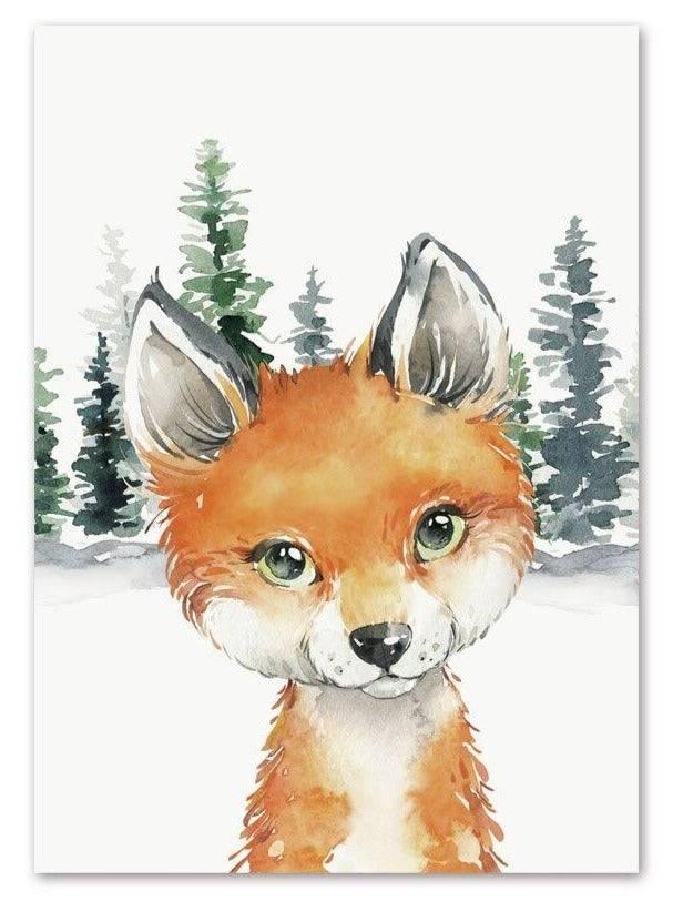 Affiches "Sur les traces des animaux de la forêt" - Mon alpaga
