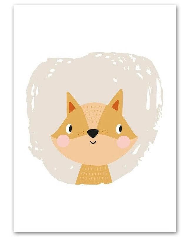 Affiches animaux bulles scandinaves - Mon alpaga
