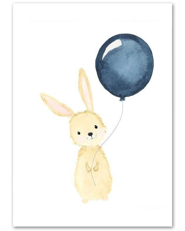 Affiche animaux de la forêt ballon - Mon alpaga
