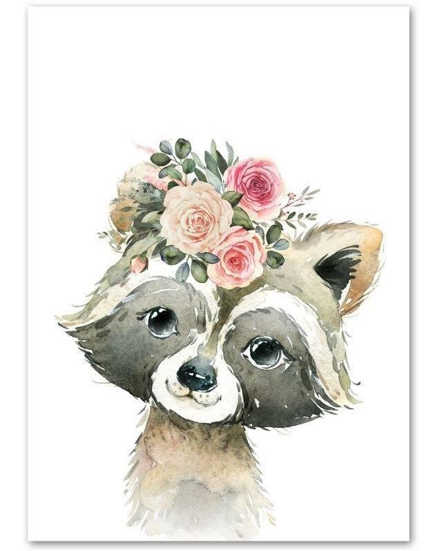 Affiches animaux au style printanier - Mon alpaga