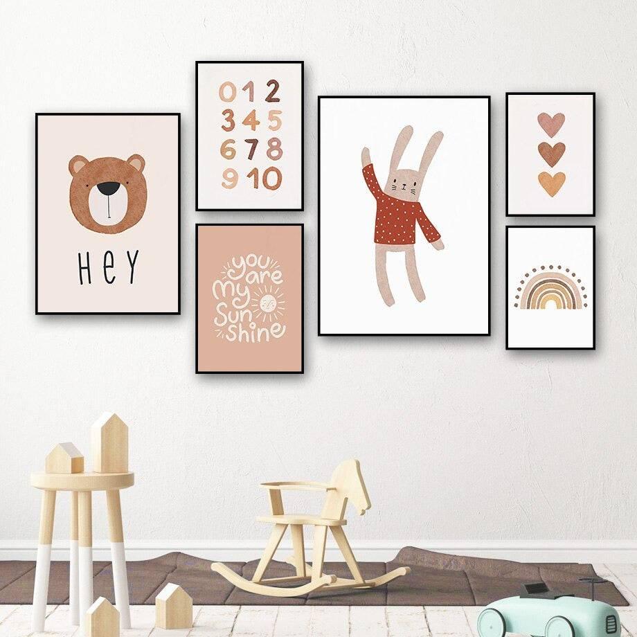 Affiches enfant terracotta - Mon alpaga
