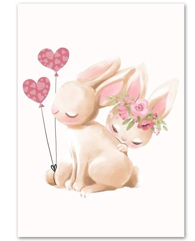 Affiches lapins tendresse - Mon alpaga