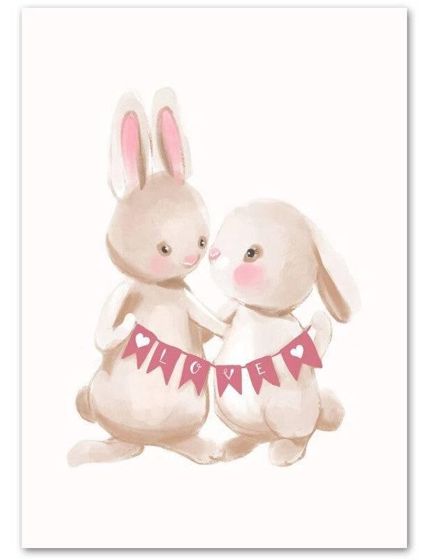 Affiches lapins tendresse - Mon alpaga