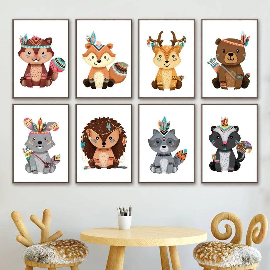 Affiches bébés animaux indiens - Mon alpaga