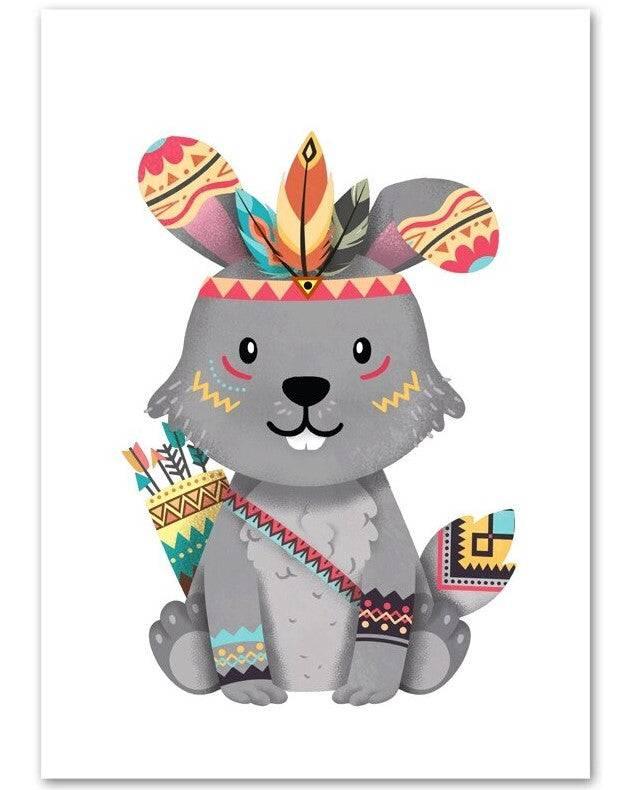 Affiches bébés animaux indiens - Mon alpaga