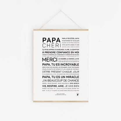 Affiche Papa Chéri – affiche de décoration murale