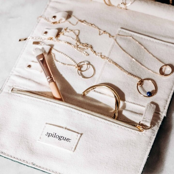 Pochette à bijoux en velours - Vert