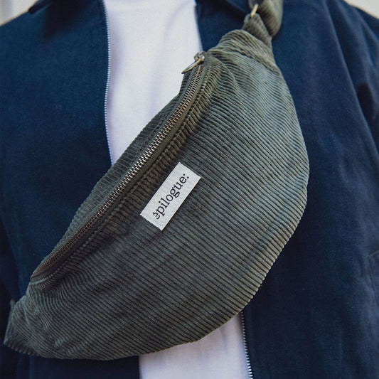 Sac banane velours côtelé - Kaki