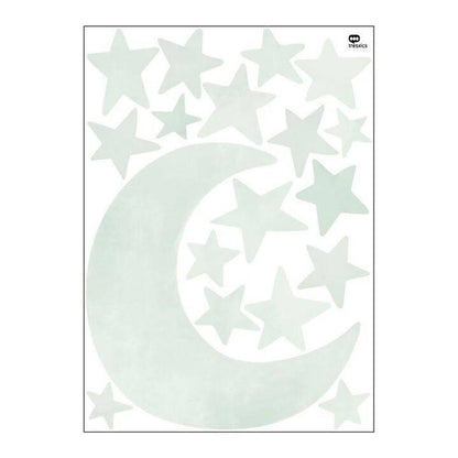 Stickers aquarelle lune et étoiles - Mon alpaga