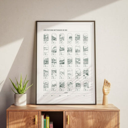 Affiche Les stations mythiques de ski