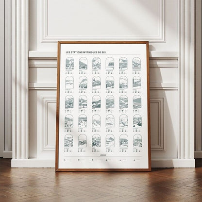 Affiche Les stations mythiques de ski