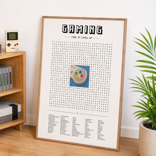 Affiche mots mêlés - Gaming