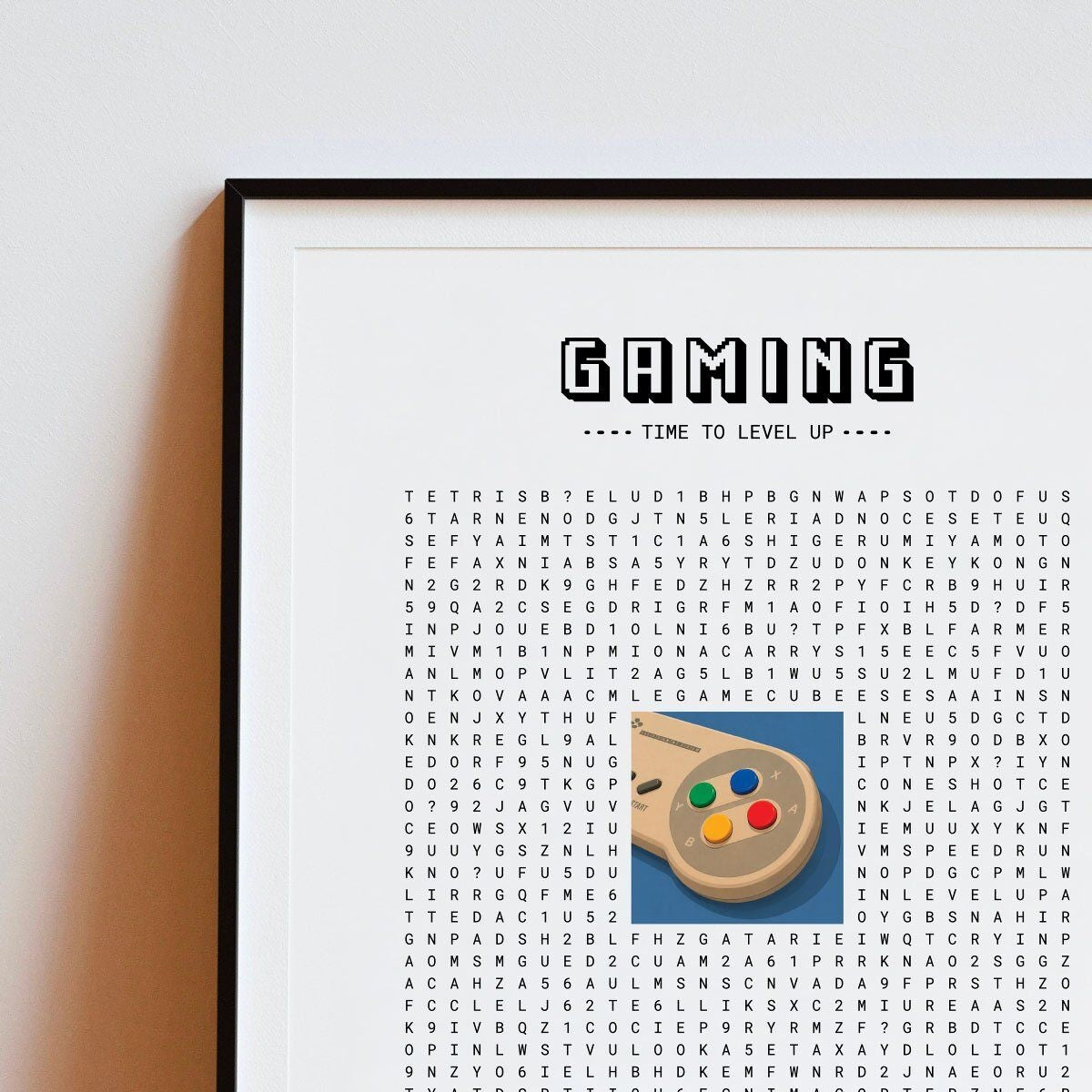 Affiche mots mêlés - Gaming
