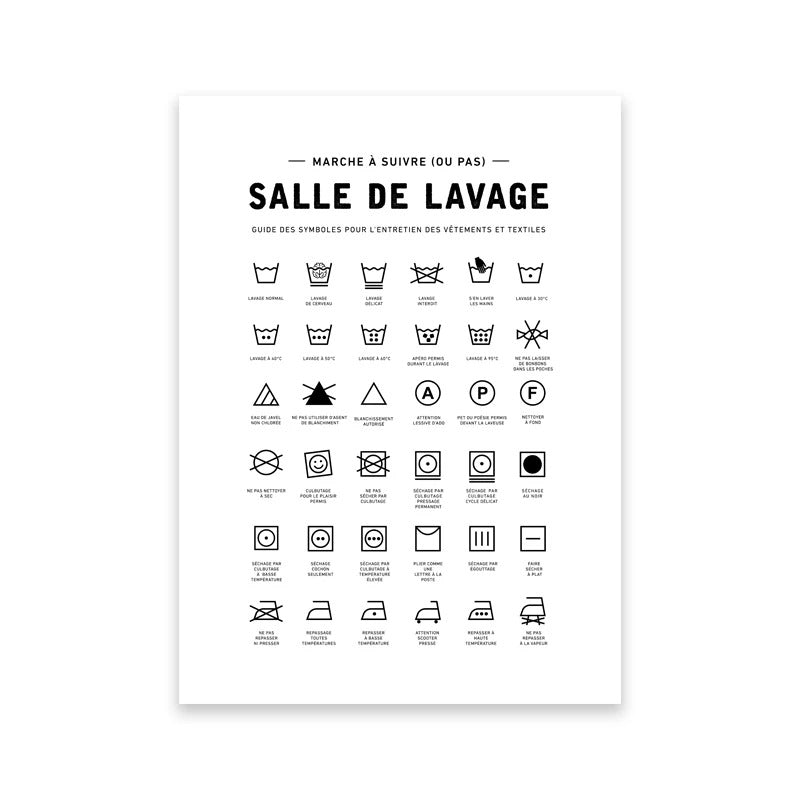 Affiche Entretien du linge