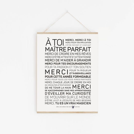Affiche Merci Maitre
