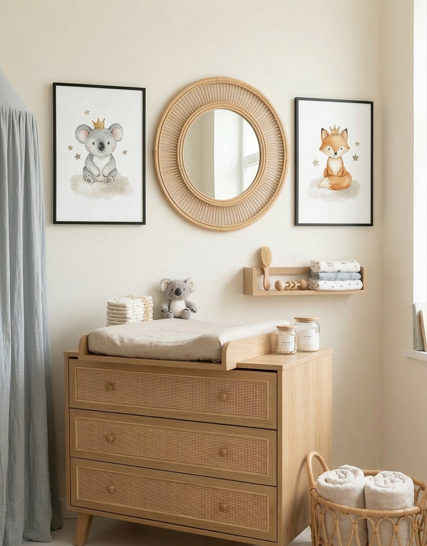 Affiches bébés animaux chambre enfant