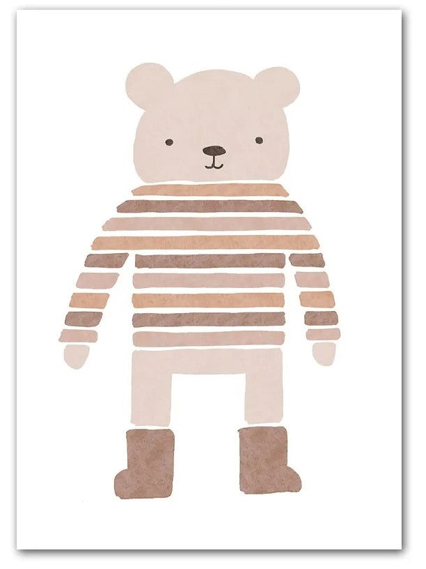 Affiches ours lapin enfant style boho - Mon alpaga