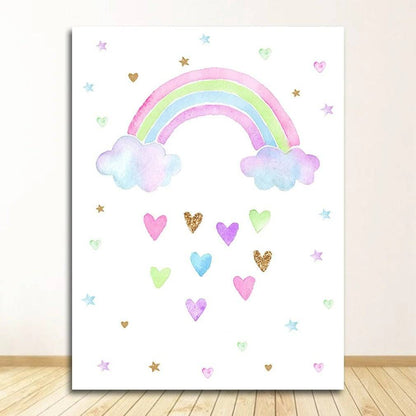 Affiches licorne, arc en ciel, gâteau - Mon alpaga