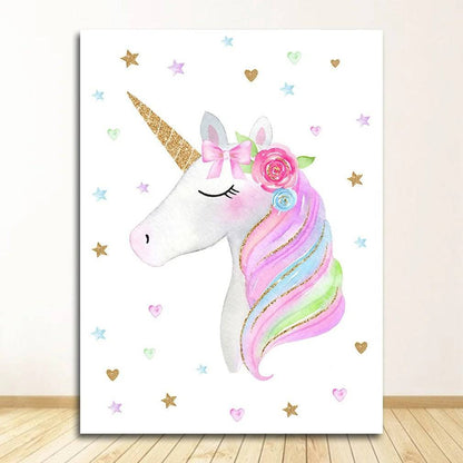 Affiches licorne, arc en ciel, gâteau - Mon alpaga