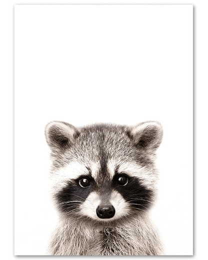 Affiche bébés animaux de la forêt - Mon alpaga