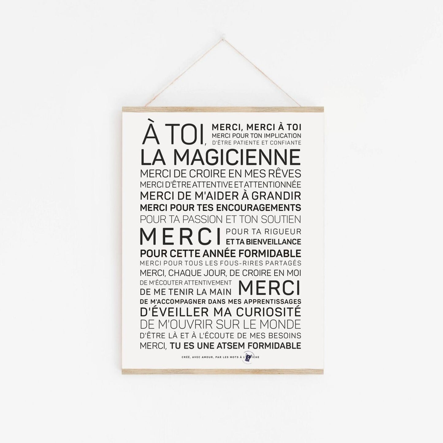 Affiche ATSEM mot magique