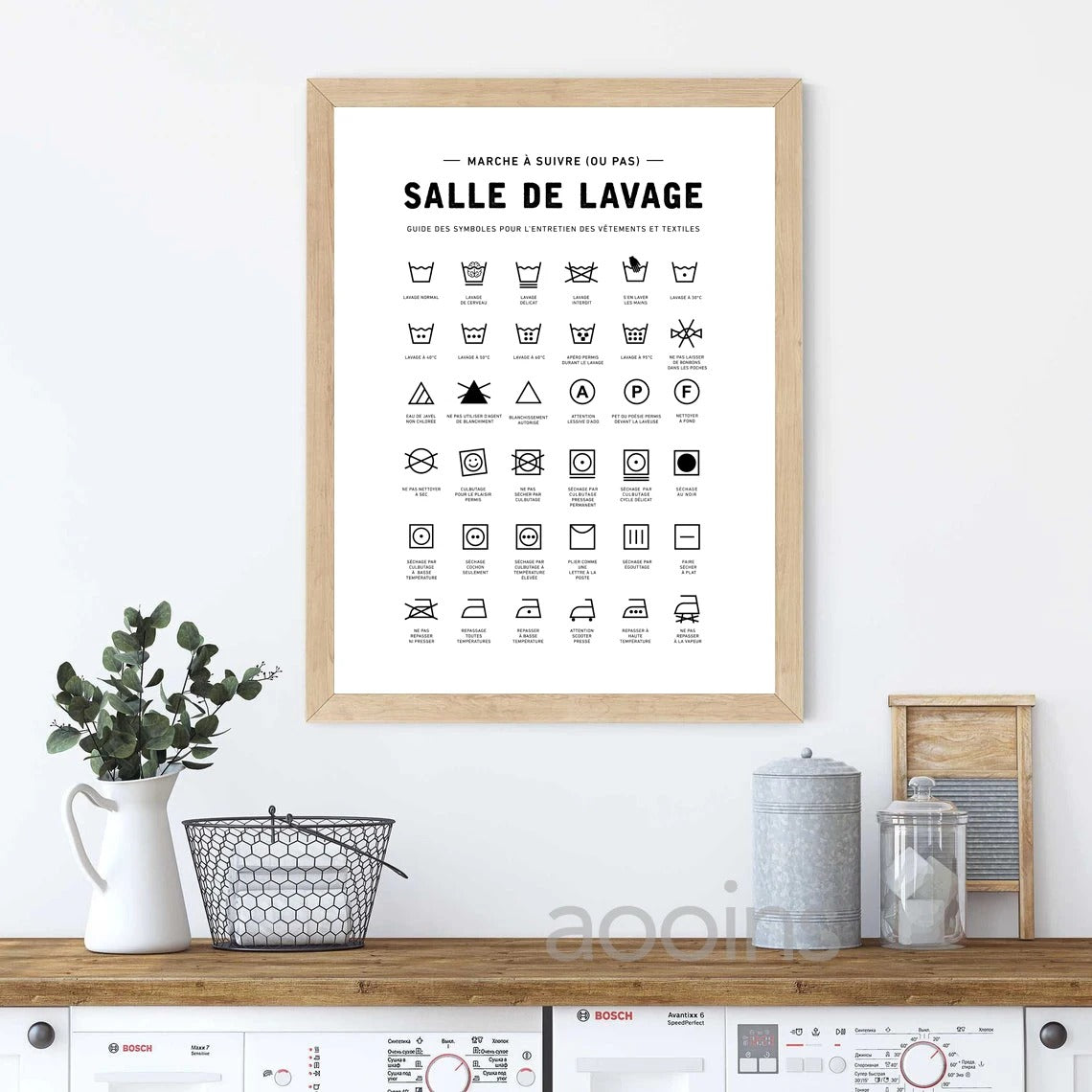 Affiche Entretien du linge